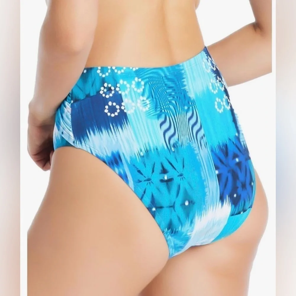 Bleu Rod Beattie Blue Bikini Set Top Size 40D Bottom Size 14